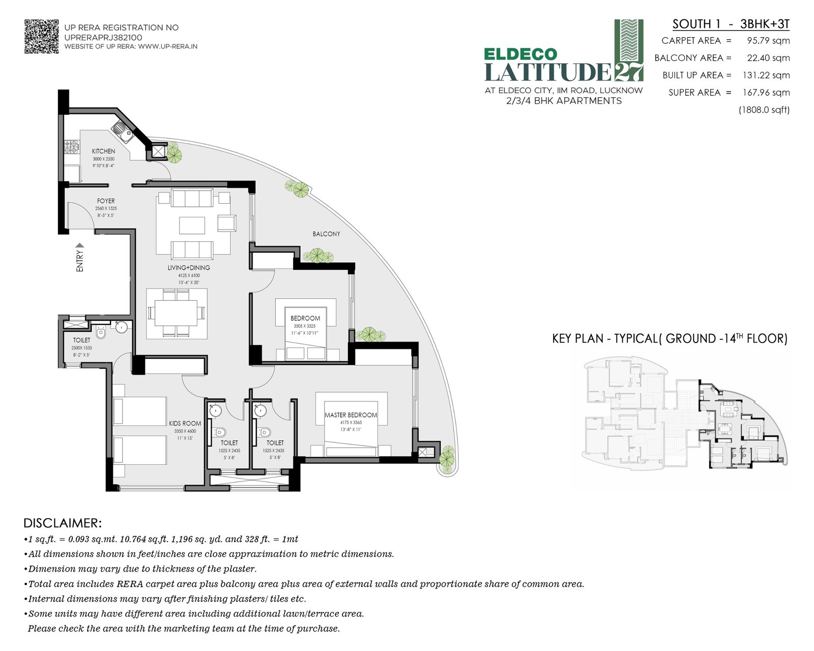 3 BHK Floor Plan